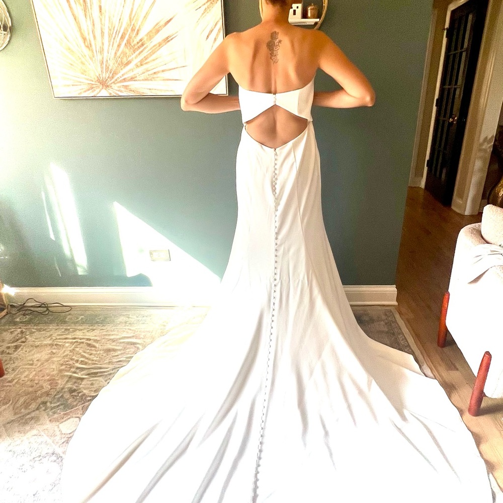 Custom Casablanca White Wedding Dress